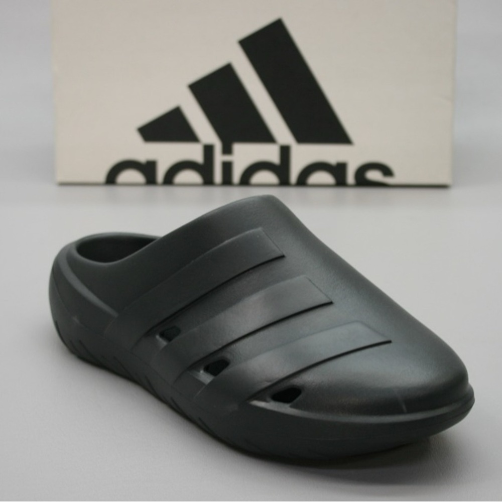 🆕 Adidas ADICANE Size 9 Clogs Carbon Black Slip-on Mules Slides Sandals - HQ9918